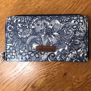 Sakrotts Large ZIP Wallet Blue NEW